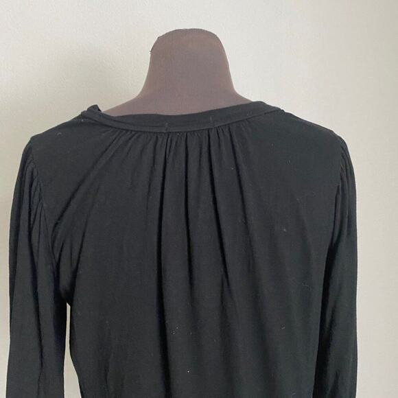Gap sz XS 3/4 length sleeve V-neck hooded drawstring blouse‎ shirt - Picture 8 of 9
